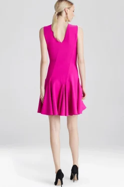 Natori Dresses-Knit Crepe Flare Dress