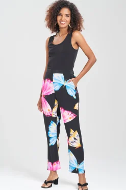 Natori Pants, Skirts & Shorts-Kyoko Butterfly Silk Pants