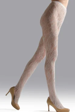 Natori Tights-Lace Cut-Out Net Tights