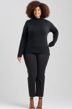 Natori Plus Sizes|Tops, Shirts & Tunics-Layering Jersey Turtleneck Top
