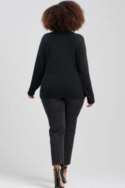 Natori Plus Sizes|Tops, Shirts & Tunics-Layering Jersey Turtleneck Top