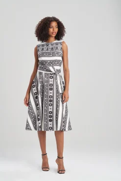 Natori Dresses-Le Souk Jacquard Fit And Flare Dress