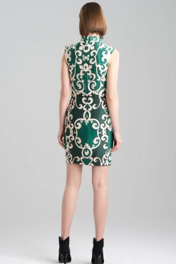Natori Dresses-Leticia Printed Crepe Sheath Dress