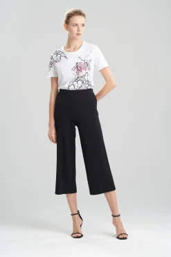 Natori Essentials|Pants, Skirts & Shorts-Light Weight Ponte Crop Pants