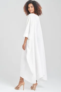 Natori Caftan Dresses-Linen Embroidered Caftan