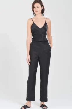Natori Pants, Skirts & Shorts-Linen Straight Leg Pants