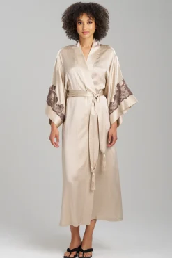 Natori Robes & Kimonos-Lolita Lace Embroidered Silk Tassel Robe