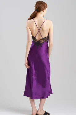 Natori Gowns-Lolita Lace Low Back Silk Gown