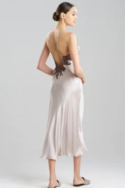 Natori Gowns-Lolita Lace Low Back Silk Gown