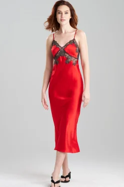 Natori Gowns-Lolita Lace Low Back Silk Gown