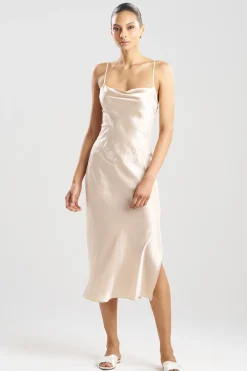 Natori Gowns-Lolita Lace Silk Gown