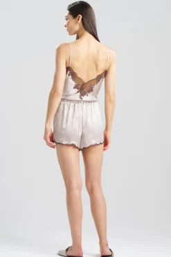 Natori Pajama Bottoms-Lolita Lace Silk Shorts