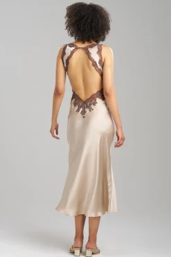 Natori Dresses|Gowns-Lolita Lace Trim Silk Gown