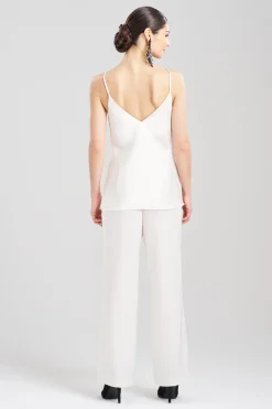 Natori Bustiers & Camis-Luxe Charmeuse Embroidered V-Neck Cami