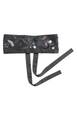 Natori Belts-Luxe Charmeuse Obi Beaded Belt