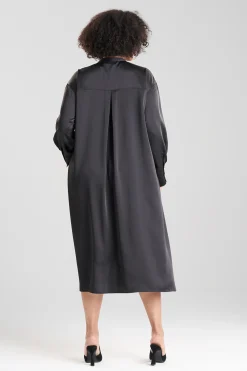 Natori Dresses|Essentials-Luxe Charmeuse Oversized Shirtdress