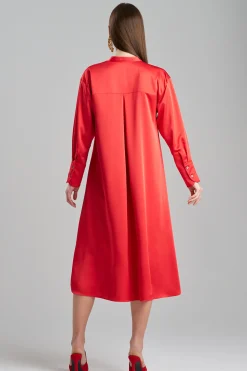 Natori Dresses|Essentials-Luxe Charmeuse Oversized Shirtdress