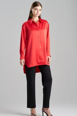 Natori Essentials|Tops, Shirts & Tunics-Luxe Charmeuse Shirt
