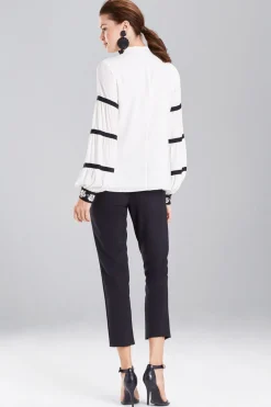 Natori Tops, Shirts & Tunics-Luxe Crepe Tiered Grosgrain Top