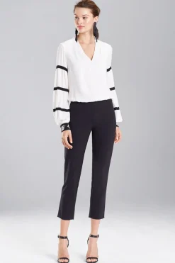 Natori Tops, Shirts & Tunics-Luxe Crepe Tiered Grosgrain Top