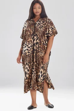 Natori Caftans|Plus Sizes-Luxe Leopard Caftan