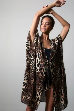 Natori Honeymoon|Caftan Dresses-Luxe Leopard Cotton Gauze Cover-Up