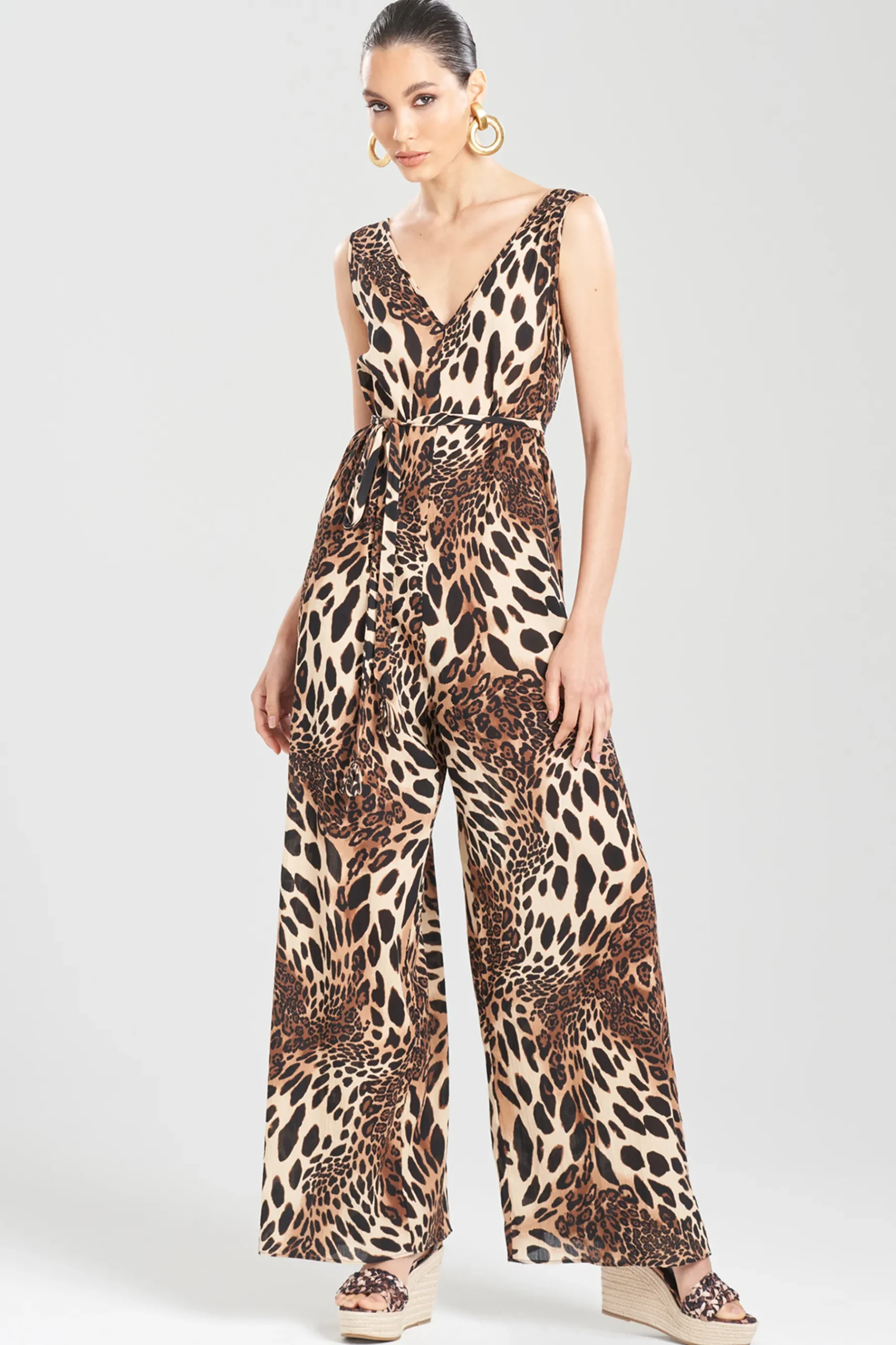 Natori Jumpsuits-Luxe Leopard Cotton Gauze Jumpsuit