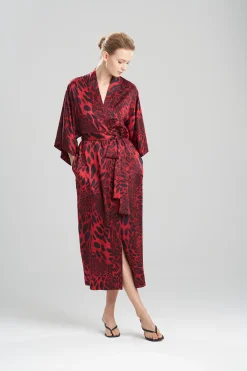 Natori Robes & Kimonos|Bridesmaid Pajamas & Robes-Luxe Leopard Robe