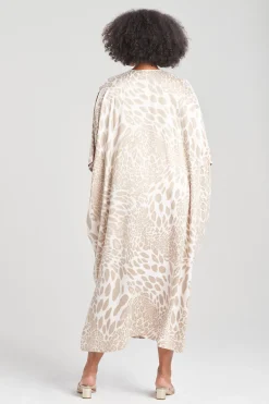 Natori Caftans|Plus Sizes-Luxe Leopard Zip Caftan
