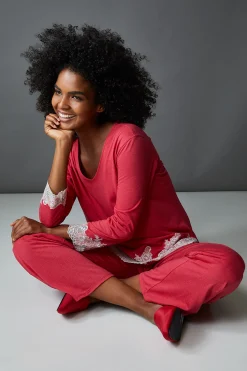 Natori Pajama Sets-Luxe Shangri-La TENCEL™ Long Sleeve PJ