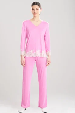 Natori Pajama Sets-Luxe Shangri-La TENCEL™ Long Sleeve PJ