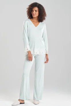 Natori Pajama Sets-Luxe Shangri-La TENCEL™ Long Sleeve PJ