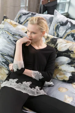 Natori Pajama Sets-Luxe Shangri-La TENCEL™ Long Sleeve PJ