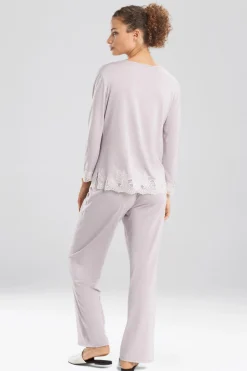Natori Pajama Sets-Luxe Shangri-La TENCEL™ Long Sleeve PJ