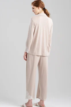 Natori Pajama Sets-Luxe Shangri-La TENCEL™ Long Sleeve Notch PJ