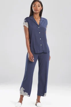Natori Plus Sizes|Pajama Sets-Luxe Shangri-La TENCEL™ Notch PJ