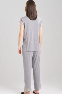 Natori Plus Sizes|Pajama Sets-Luxe Shangri-La TENCEL™ Notch PJ