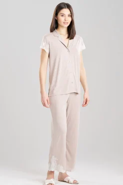 Natori Plus Sizes|Pajama Sets-Luxe Shangri-La TENCEL™ Notch PJ