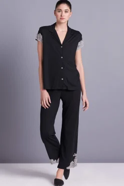 Natori Plus Sizes|Pajama Sets-Luxe Shangri-La TENCEL™ Notch PJ