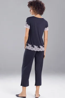 Natori Pajama Sets-Luxe Shangri-La TENCEL™ Short Sleeve PJ Basics