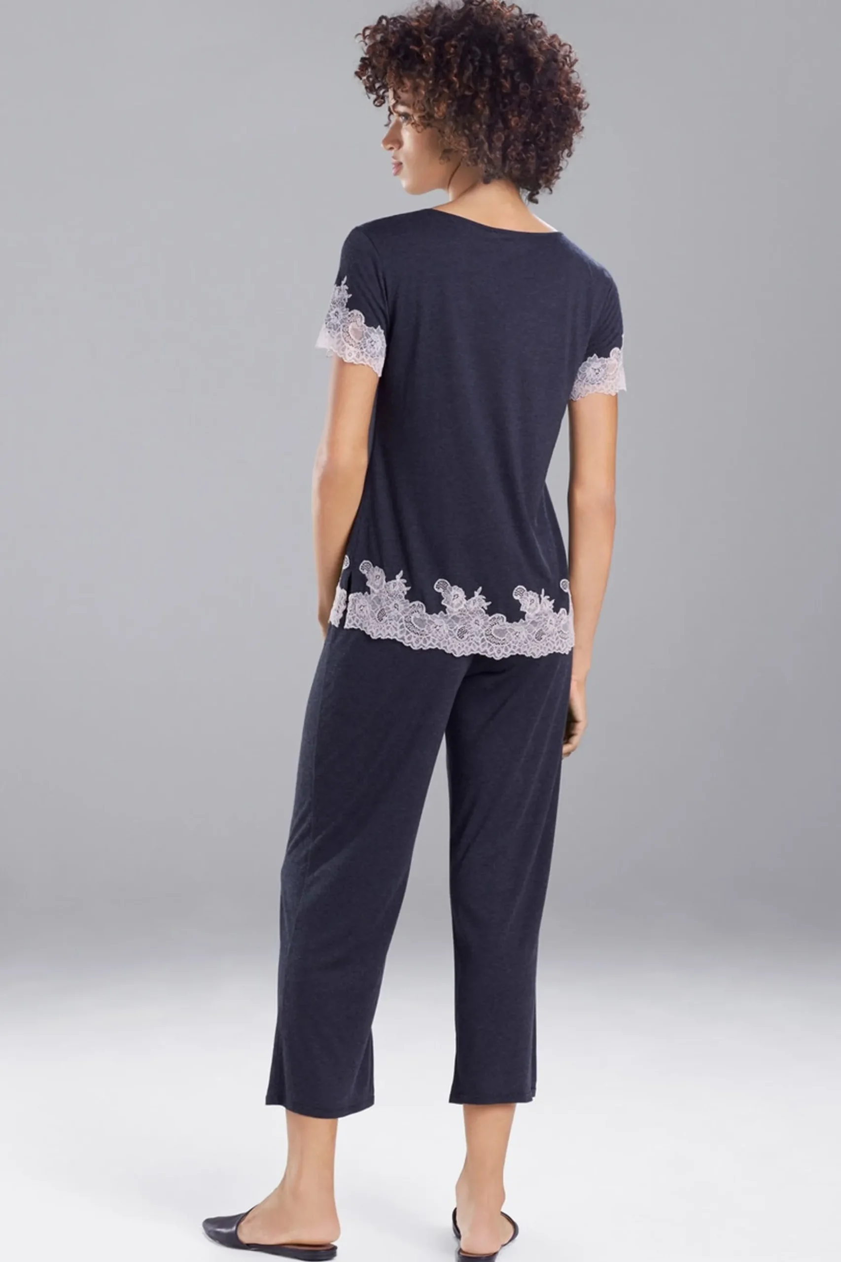 Natori Pajama Sets-Luxe Shangri-La TENCEL™ Short Sleeve PJ Basics