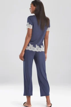 Natori Pajama Sets-Luxe Shangri-La TENCEL™ Short Sleeve PJ Basics