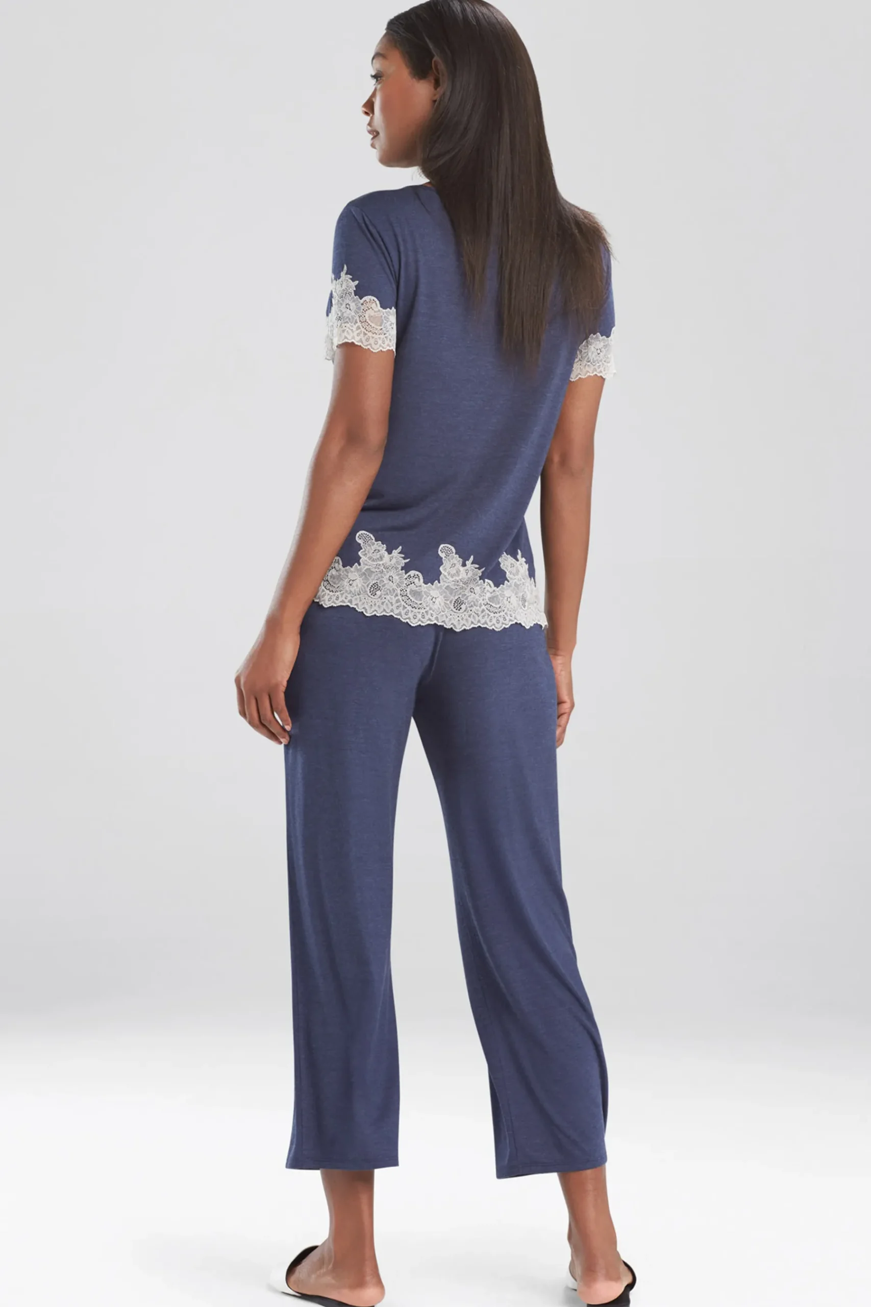 Natori Pajama Sets-Luxe Shangri-La TENCEL™ Short Sleeve PJ Basics