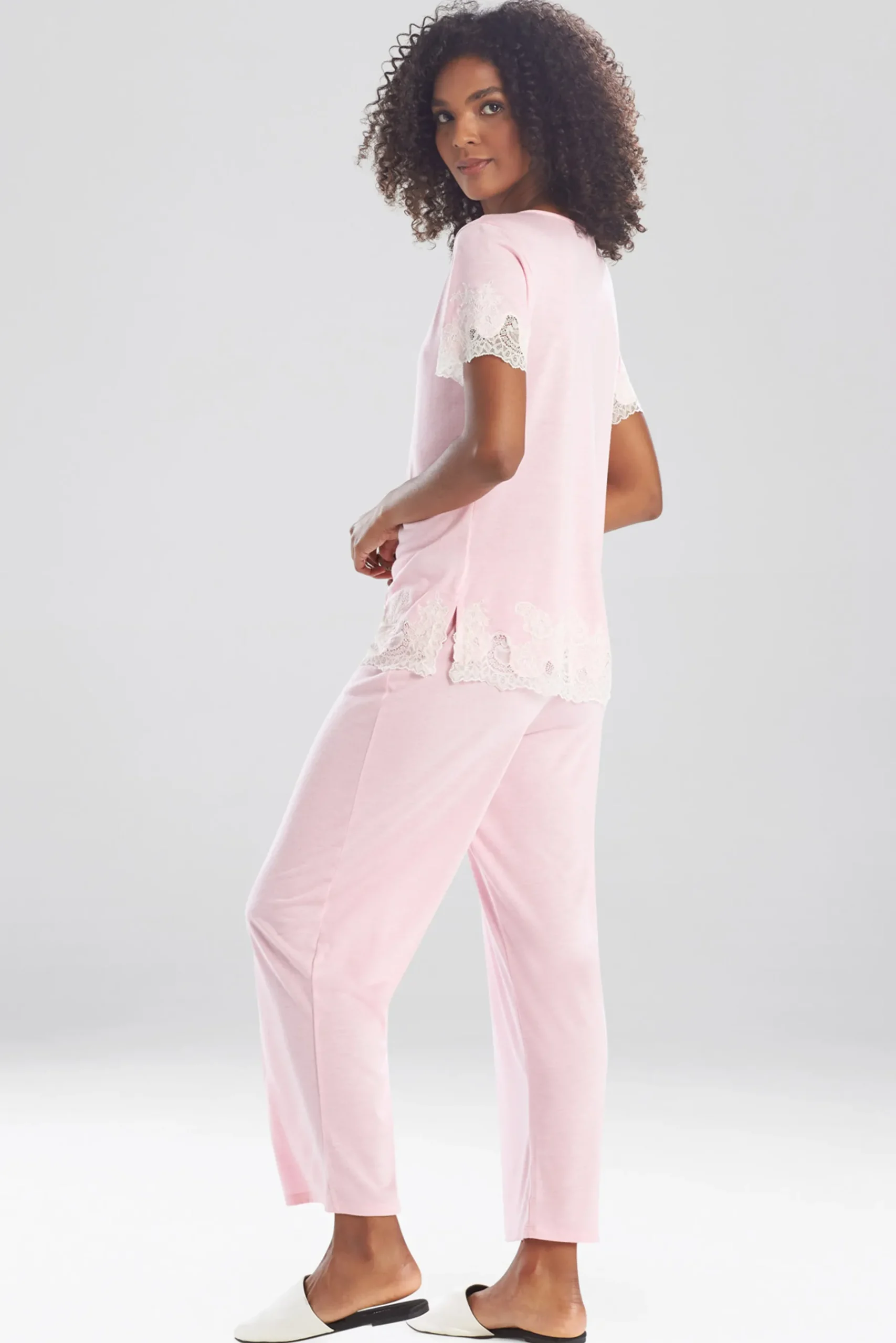 Natori Pajama Sets-Luxe Shangri-La TENCEL™ Short Sleeve PJ Basics