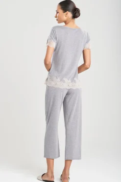 Natori Pajama Sets-Luxe Shangri-La TENCEL™ Short Sleeve PJ Basics