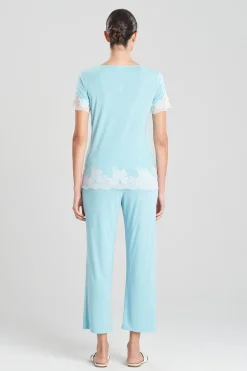 Natori Pajama Sets-Luxe Shangri-La TENCEL™ Short Sleeve PJ Basics