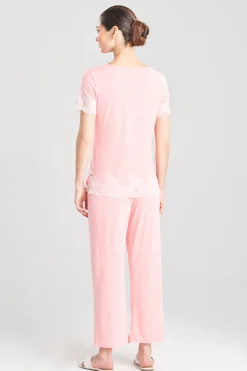 Natori Pajama Sets-Luxe Shangri-La TENCEL™ Short Sleeve PJ Basics