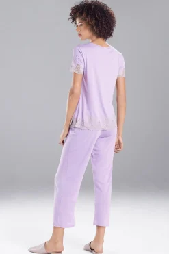 Natori Pajama Sets-Luxe Shangri-La TENCEL™ Short Sleeve PJ Basics