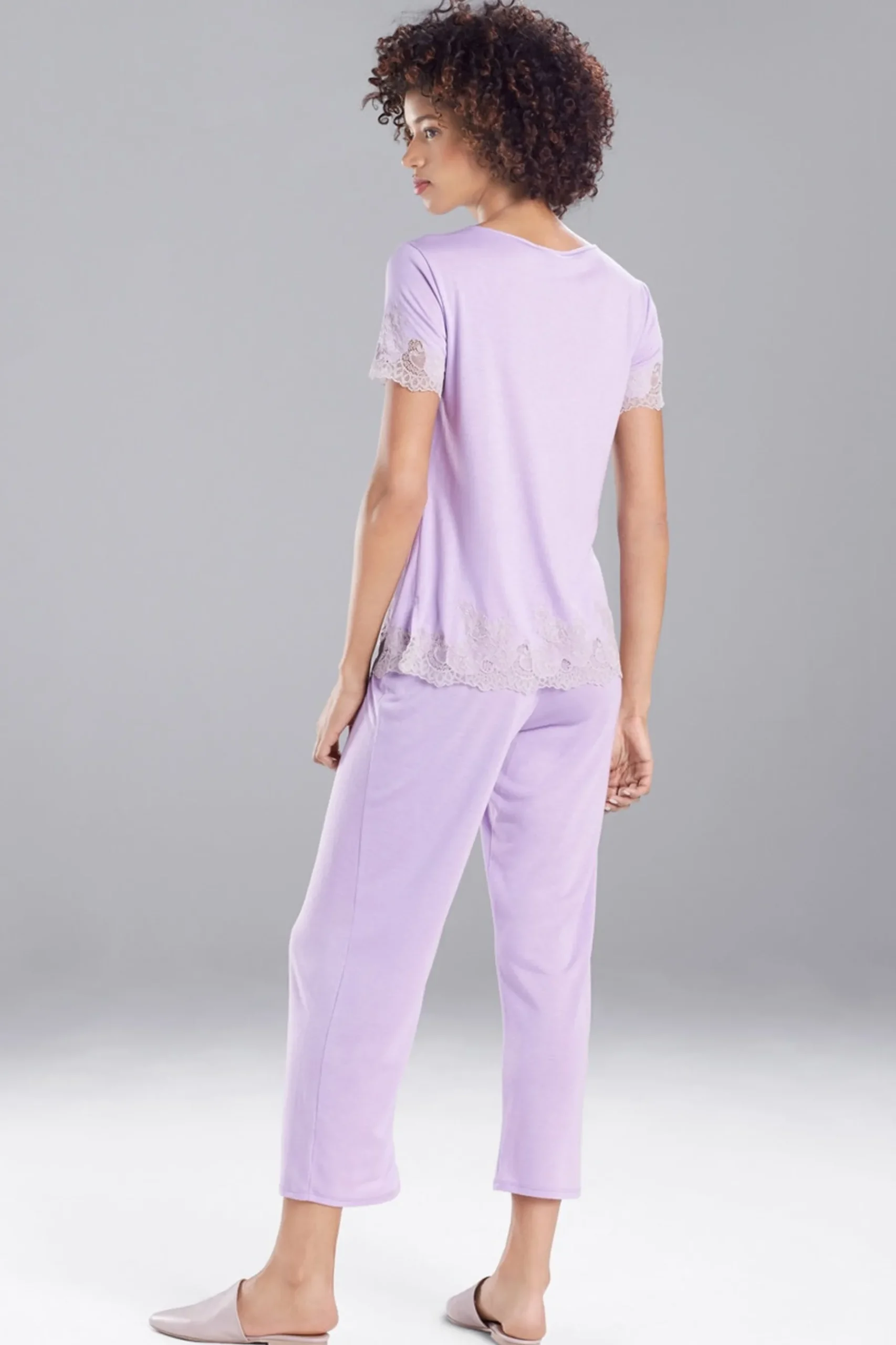 Natori Pajama Sets-Luxe Shangri-La TENCEL™ Short Sleeve PJ Basics