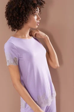 Natori Pajama Sets-Luxe Shangri-La TENCEL™ Short Sleeve PJ Basics